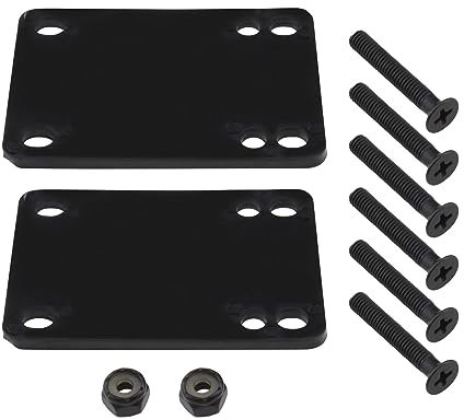 YINETTECH Skateboard-Riser-Pads, 3 mm, mit 30 mm Schrauben und Muttern, PU, weiche Stoßdämpfungspads, Ersatzkissen, Schutz für Skateboard-Wartungszubehör, 2 Stück