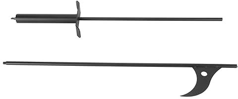 WINH Tisonnier de Feu de Camping, Tisonnier de Cheminée Robuste en Acier Résistant aux Hautes Températures Facile à Ranger de 40 Pouces pour l'extérieur