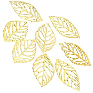 EXCEART 100pcs Eisen Scheibe Blätter Kopfschmuck Material Frauen Haar Zubehör Gold Farbe Haarnadeln Werkzeug