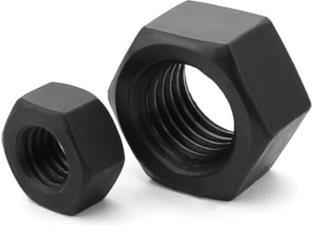 5 Stück M8 M10 M12 Güte 8.8 Kohlenstoffstahl GB6170 Feinsteigung Sechskantmuttern Sechskantmuttern Sechskantmuttern Schwarz (Color : 5pcs, Size : M12x1.0mm)