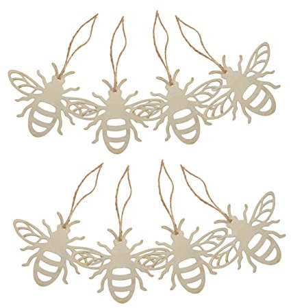 Alipis 30stücke Holzbienen-dekor Unfertige Scheibe Holz Bee Shaped Ornament Blanks Bastelset Holzfiguren Für Partydeko Geschenkanhänger Wanddekoration Handwerk Projekt