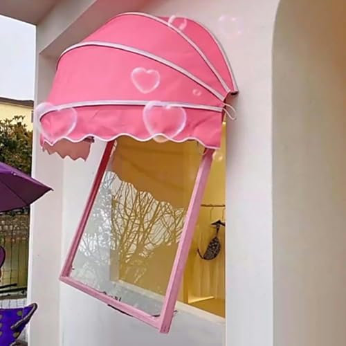 HOTAPEPU Tettoia per Porta a Cupola,Tenda a Ventaglio da Balcone Pieghevole,Tenda Cappottina da Sole,Tenda da Sole per Finestra con Protezione da Pioggia e Neve UV,per Esterni