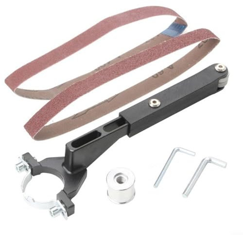 Eawfgtuw Accessorio per levigatrice a nastro, migliora la smerigliatrice angolare con attacco per levigatrice a nastro, accessori in acciaio inossidabile, adatto per smerigliatrice angolare modello