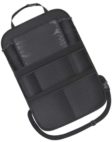 OUNONA Autositz Organizer Tasche für Kindersitze Oxfordstoff mit Reißverschluss 2 Netzfächern und Sitzseitentaschen Einfache Montage