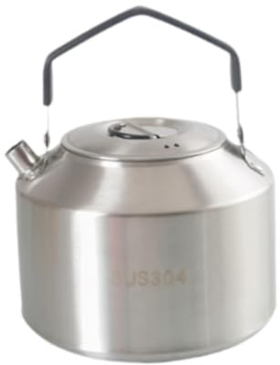 Milageto Camping Wasserkocher Wasserkessel Multifunktional Kompakt mit Deckel Kochgeschirr Kaffee Teekanne Wasserkanne zum Klettern Camping Angeln, Schwarz Und 1.5l