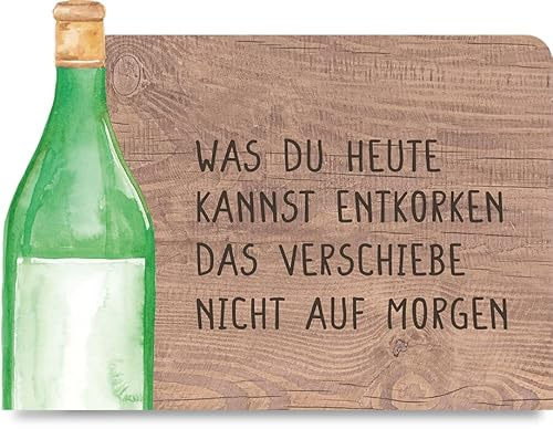 Wein Geschenk Holzkarte - Entkorken Geburtstagskarte | Korkenzieher Deko, Freches Wein Geschenk, Weinliebhaber Geschenk, Geschenk für Genießer, Originelle Geschenkidee für Weintrinker