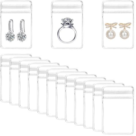 Druckverschlussbeutel, Schmuckbeutel Kleine Tüten, Zip Beutel Klein Tütchen, Wiederverschließbare Beutel, Plastiktüten Klein für Schmuck,Lebensmittel, Süßigkeiten, Ohrringe, Armbänder (4*6cm)