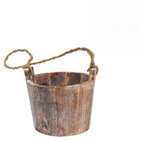 BESPORTBLE Maceta De Madera para Suculentas Hecha Mano Soporte para Macetas De Cuerda para Decoración De Interiores Plantas Carnosas y Flores Ornamentales