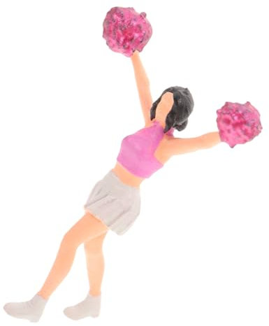 OFFIGAM Miniature Doll Figurine Cheerleader Model for Desktop Decoration Scenes and Home Ornaments for Housewarming and Collectors