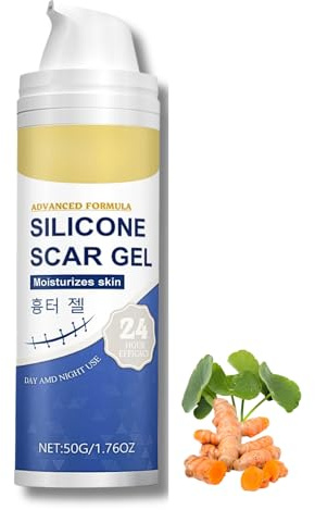 Silicone Scar Gel-Silicone Scar Cream,Advanced Silicone Gel,Keloid Bump Removal,Scar Removal Cream for Burn,Acne,Stretch Mark,Keloid Bump,C Section Scars,Lightens Old Scars,Moisturizes Skin