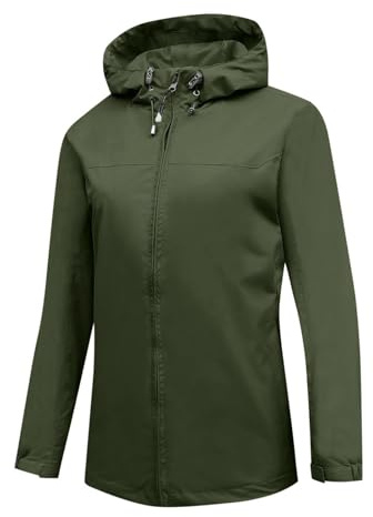 TOFOTL Impermeabile Giacca Running Donna Giacche per Cerata Regenmantel Gomma da Pesca Impermeabile Giacche Spolverino Giubbini Rain Mantellina Pioggia Giacca Donna Antipioggia 22Rosa M