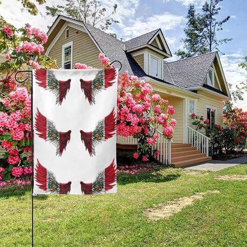 Bandera de Perú con alas, doble cara, 28 x 40 pulgadas, decoración para exteriores