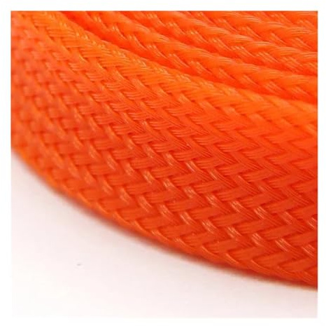 Cable Tidy Sleeve Protector Wire, Erweiterbarer, hochdichter Geflechtschlauch aus PET, mehrfarbig, 2–40 mm, 2 m(Orange,6MM-2 METERS)