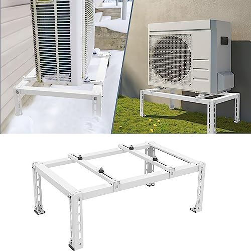 Soporte de montaje en tierra resistente para unidades de aire acondicionado Mini Split para exteriores, soporta hasta 220 kg, ajuste universal para compresores 1 5P y sistemas de condensación
