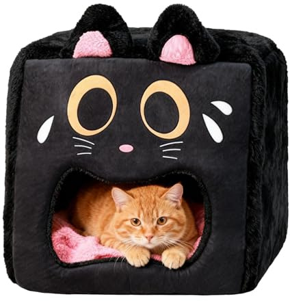 Casa per gatti per interni – Tenda per dormire in peluche – Casa morbida per gatti come posto letto – per il calore in inverno in soggiorno camera da letto appartamento casa colonica e