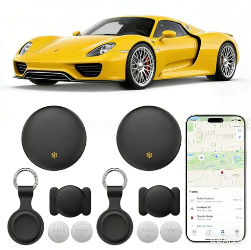 2 Pack GPS Tracker Car Tracker, Hidden Magnetic Car Tracker Work with iOS and Android Full Global Coverage Location GPS Tracker for Kids,No Subscription Required/No Monthly Fee/No SIM Card Required