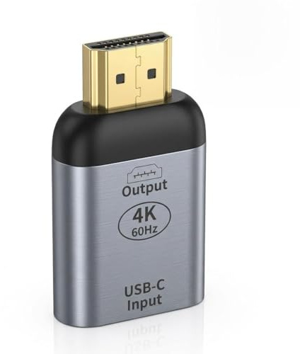XINML Adaptador USB C a HDMI 4K 60Hz, Convertidor Type-C a Mini DisplayPort, Compatible con Portátil, Tablet, Smartphone, Monitor, TV, Proyector, Uso en Oficina y Hogar, Alta Compatibilidad and Play