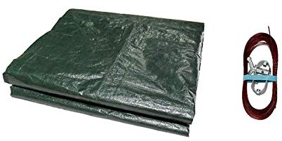 Well2wellness poolöverdrag/vinterpolyetenplan med 180 g/M ² för ovalt och ädelt handfat 725 x 350 cm
