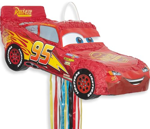 Unique Party 65981 - Disney Cars Saetta McQueen Pinata - Tirare la Corda