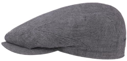 Stetson Belfast Schirmmütze Uni einfarbig Made in EU Herren Frühling Sommer grau 58 cm