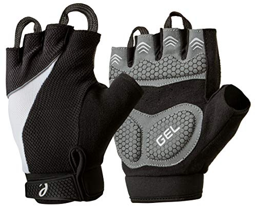 Elite Cycling Project Urban Cycling Gloves Fingerless Bike Gloves with 7mm Thick Gel Pads and Easy Off Finger Pulls (Black, Medium)