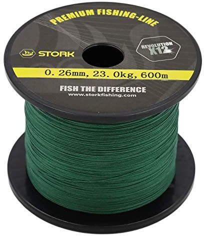Stork Revolution, 12-Fach geflochtene Premium Angelschnur 600m