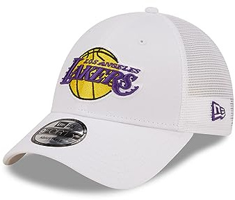 New Era Los Angeles Lakers NBA Home Field White 9Forty Trucker Strapback Cap