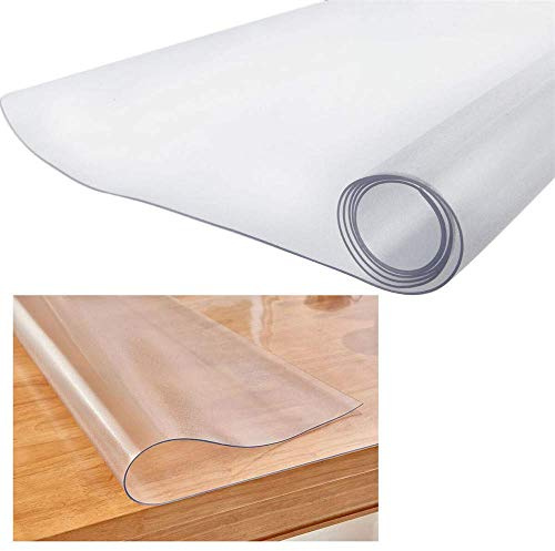 Vusddy Tappetino per sedia da ufficio, trasparente, protezione in PVC, impermeabile, 40 x 60 cm, per parquet, pavimenti duri, tavolo – antiscivolo e fonoassorbente, spessore 1,5 mm
