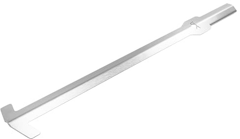 FENNEK Schürhaken | extra Lange Ausführung mit 67,5 cm für Feuerschale & Grill | breiter Haken zum Bewegen von Brennholz | ohne Holzgriff 100% Edelstahl | Made in Germany