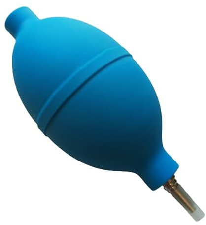 Soufflette d'Horloger PVC en forme de poire avec buse fine - Permet de souffler la poussière - Embout en PVC avec valve de fond - Pour tous les travaux de précision