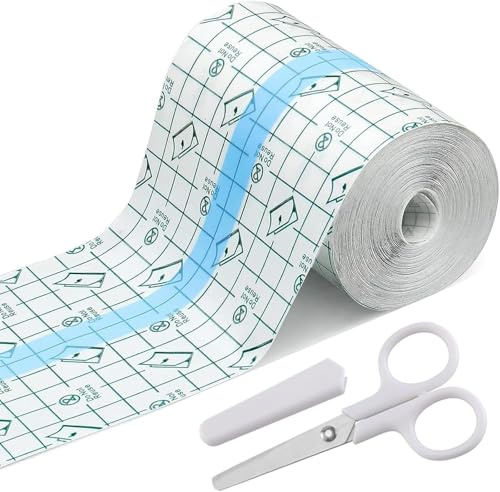 FCSNJH Duschpflaster Wasserfest,15cm x 2m Duschpflaster Wasserfest, Duschpflaster, Waterproof Transparent Bandage, Tattoo Folie, Second Skin Tattoo, Tape For Sports, Swimming, für Duschen Tattoo etc