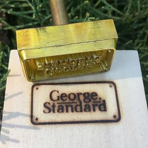 Benutzerdefinierte Branding Eisen für Holz Personalisierte BBQ Heat Stamp mit Holzgriff (1,5 x1,5)