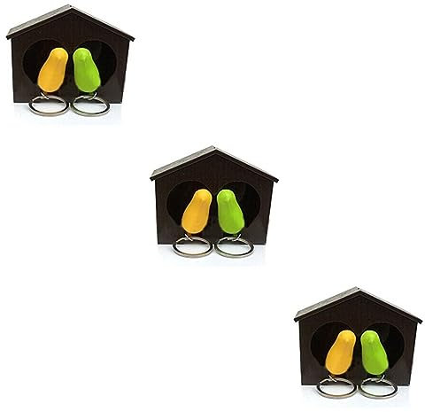 Cabilock 3 Stück 2 Schlüssel-organizer-wand Vogelform Schlüsselanhänger Für Paare Wandhaken Für Zu Hause Hängender Schlüsselhalter Vogelhaus An Der Wand Montiert Schlüsselschrank Liebhaber