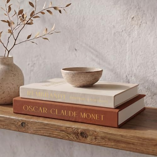 Beaux livres décoratifs, lot de 2 boîtes en lin pour embellir votre table basse, bibliothèque ou décoration de cheminée, pour décoration d'intérieur moderne, rangement de photos et boîte à souvenirs