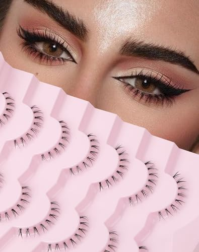 Onlyall Untere Wimpern Bottomwimpern Falsche Lower Wimpern Künstliche-Wimpern 7 Paar Bottom Lashes-R3