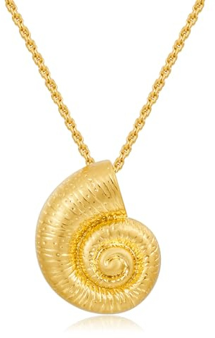 LILIE&WHITE Collana con Pendente a Conchiglia in Oro, Design Elegante e Raffinato, Non Sbiadisce, Ogni Occasione