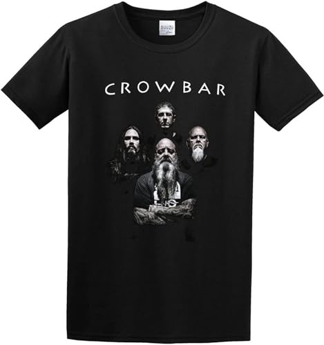 MILAN SPRING Men's Crowbar Band Cotton T Shirt Black XXL
