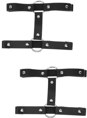 SAFIGLE 2 STK Zweireihiger Punk-strapsgürtel Nietengürtel Schenkelhohes Modische Gürtel Zweireihiges Gothic-Ringe Kostümringe Punk- -