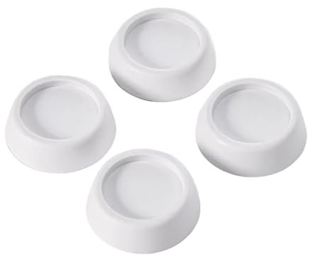 SIRLOMU 4 Pezzi Ammortizzatori di Vibrazioni, Tappetino Antivibrazione Universale, Supporto per Lavatrice, Piedini Antivibrazione per Lavatrice e Asciugatrice