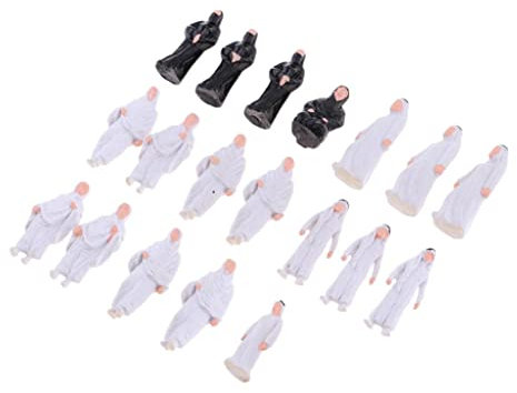 Qianly 20 Stück N Maßstab 1:150 Modellfiguren Arabische Araber Menschen DIY