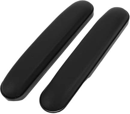 FRCOLOR 2 Stück Schwarze Kunststoff Armlehnenpolster für Rollstühle Rutschfest und Komfortabel Geeignet für Pflegeheime und Zuhause als Rollstuhlzubehör