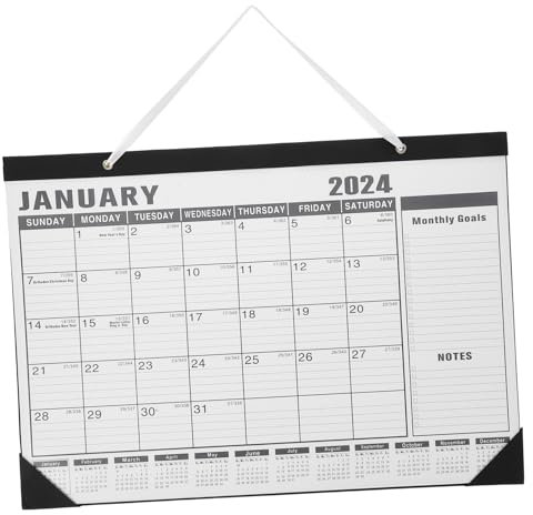 OFFSCH Englischer Wandkalender Mit Dickem Klaren Terminen Und Festivals Praktischer Monatsplaner Für Büro Und Zuhause Einfache Stilgestaltung Als Geschenk