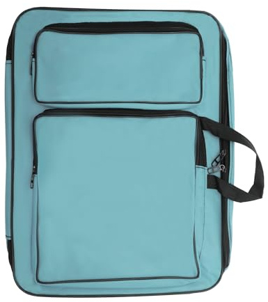 CAPASTEC Bolsa de Transporte para portafolios de Arte, Bolsa para Suministros de Dibujo, Bolsa portátil para Guardar blocs de Dibujo y paletas, Pinturas y Pinceles. Cielo Azul