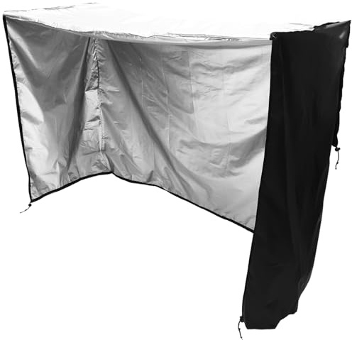TOYANDONA Housse de Fauteuil Suspendu Imperméable et Résistante la Poussière en Tissu Oxford Protection Extérieure Facile à Transporter Noire pour Balançoire de Jardin