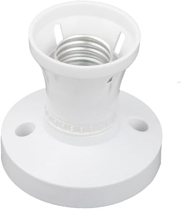 Ohling E27 Lamp Holder Base Socket Converter, Light Bulb Holder E27 Edison Screw Fitting Straight Socket for Ceiling Pendant Wall Lighting Energy Saving Lamps Bulb LED Lighting, Energy Class A