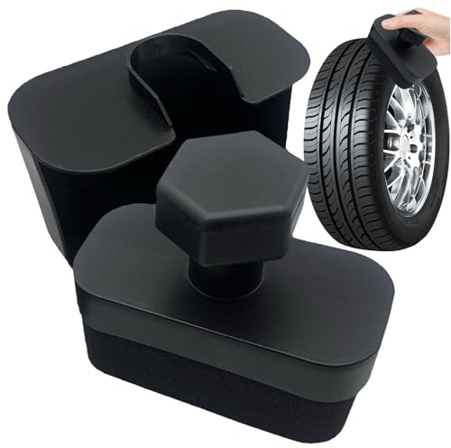Aplicador para Brillo De Neumáticos - Cepillo para Pulir Llantas De Coche - Cepillo Aplicador Reforzado para Mantenimiento De Vehículos SUV Camiones Y Llantas De Coche