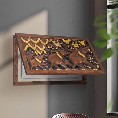 ÉLectrique Tableau Cache Compteur, Étanche À La Poussière Et À L'eau, Installation Facile, for Salons, Dortoirs Et Hôtels, Idéal pour Votre Maison(Brown 1)
