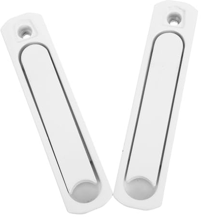 KONTONTY Manija Oculta para Puertas Corredizas y Ventanas Mosquitera, Aleación de Zinc, Color Claro, sin Llave, 2 Unidades, para Cocina y Dormitorio