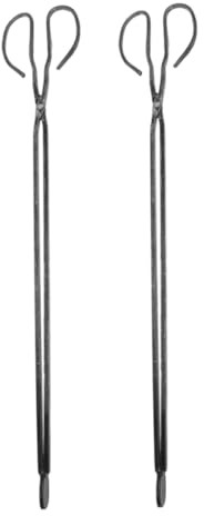 TOYZFRIENDY Pinzas Largas Para Carbón y Basura, 2 Unidades De 50 Cm, Hierro Resistente, Antideslizantes y Portátiles, Para Chimenea y Actividades Al Aire Libre