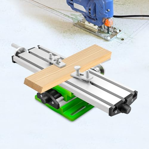WFIETN Mesa de trabajo, mesa de trineo en cruz para fresadoras, mesa de fresado multifunción, mesa de trabajo, mesa de trineo para taladros compuestos para trabajos de perforación y fresado más